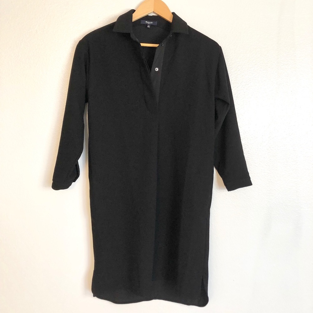 Madewell Black Collared Dress in a Size XS